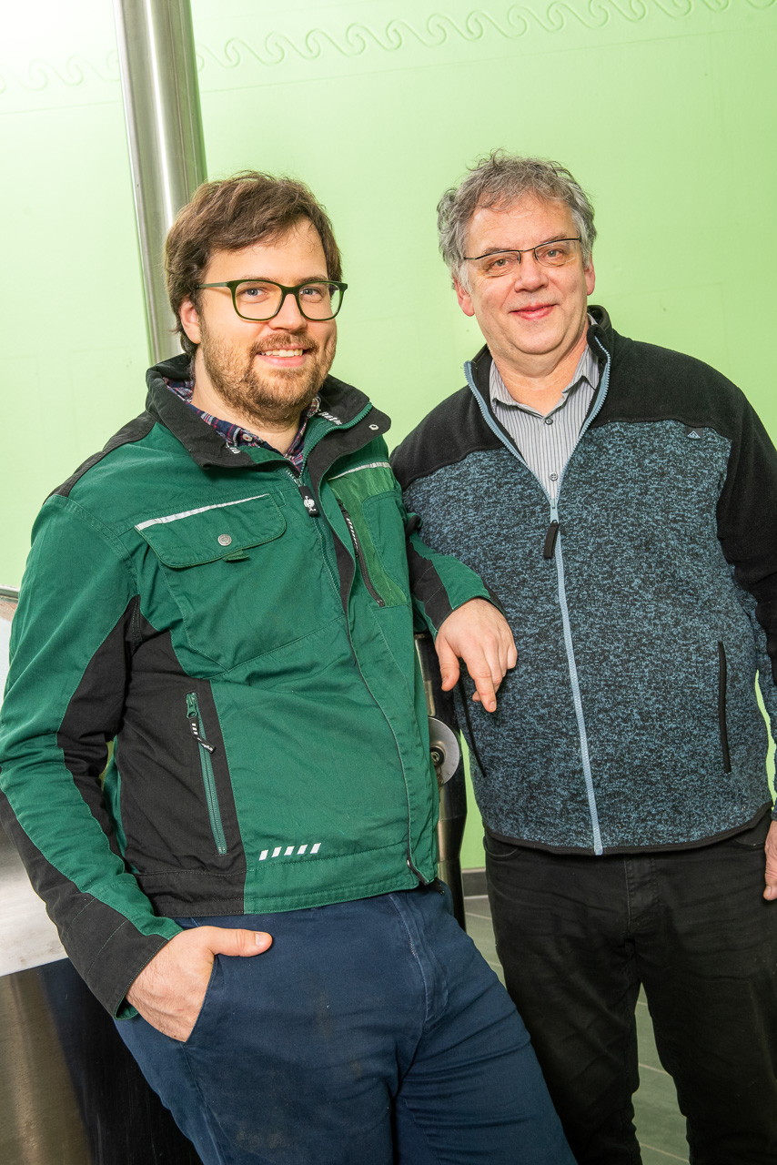 Lorenz (links) und Oskar (rechts) Döllinger von der Traditionsbrauerei Schleicher